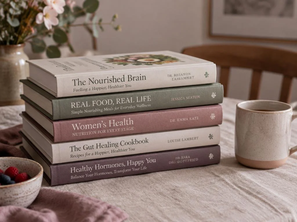 Books on a linen table